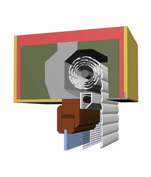 Venkovní rolety se zabudovanou sítí proti hmyzu