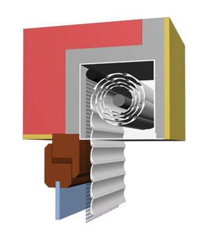 Venkovní rolety se zabudovanou sítí proti hmyzu